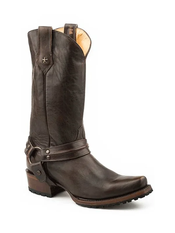 Vintage - style men's cowboy boots with a square toeRoper 09-020-7755-1734 Mens Plain Ole Harness Lug Boots Brown Vintage - style men's cowboy boots with a square toeRoper 09-020-7755-1734 Mens Plain Ole Harness Lug Boots Brown