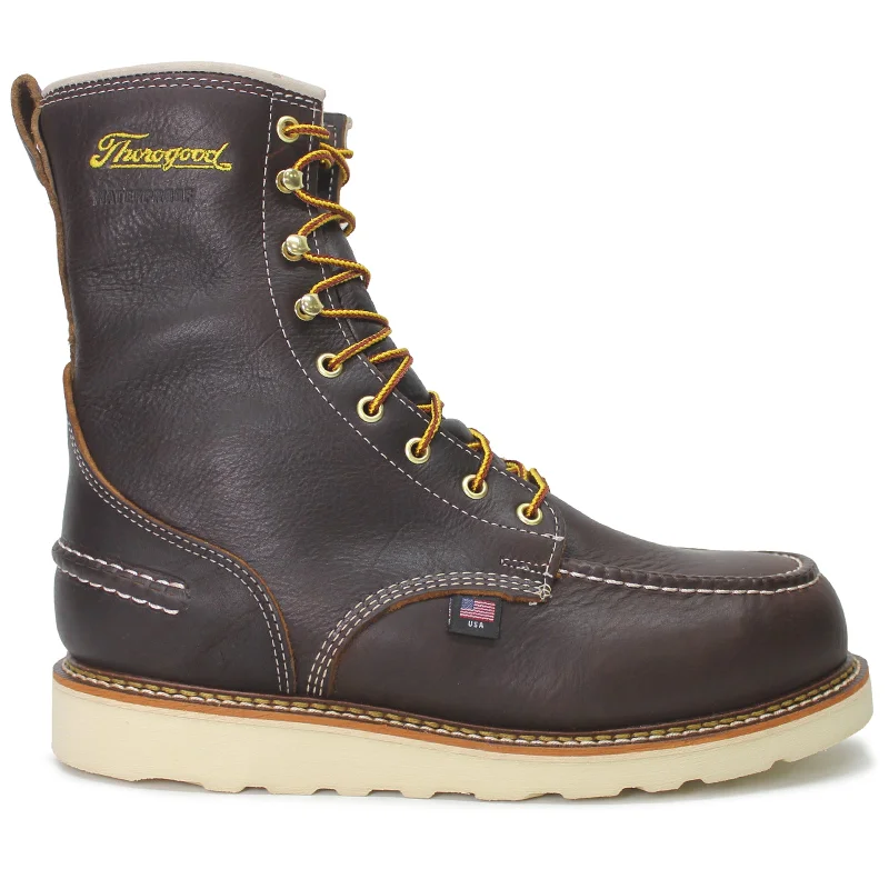 Men's waterproof ankle boots for outdoor adventures8 Inch Moc Toe Waterproof Safety Full Grain Leather Men's Work Boots Men's waterproof ankle boots for outdoor adventures8 Inch Moc Toe Waterproof Safety Full Grain Leather Men's Work Boots