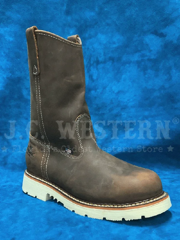 Men's cowboy boots with a heel guardThorogood 804-4372 Mens Pull On Safety Toe Wellington Boot Crazyhorse Brown Men's cowboy boots with a heel guardThorogood 804-4372 Mens Pull On Safety Toe Wellington Boot Crazyhorse Brown