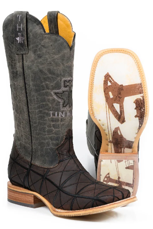 Men's cowboy boots with a leather lining for comfortTin Haul Mens Brown Leather Derrick Pumpin Sole Cowboy Boots Men's cowboy boots with a leather lining for comfortTin Haul Mens Brown Leather Derrick Pumpin Sole Cowboy Boots
