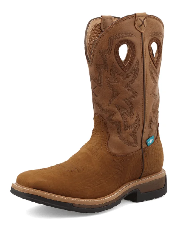 Men's cowboy boots with a rubber sole for tractionTwisted X MLCCW05 Mens Waterproof Composite Toe Lite Western Work Boot Brown - 6 Men's cowboy boots with a rubber sole for tractionTwisted X MLCCW05 Mens Waterproof Composite Toe Lite Western Work Boot Brown - 6