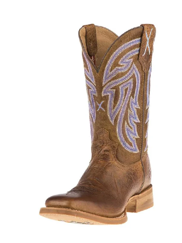 Western - style men's cowboy boots with intricate stitchingTwisted X MRA0001 Mens Rancher Square Toe Cowboy Boot Peanut - 10 Western - style men's cowboy boots with intricate stitchingTwisted X MRA0001 Mens Rancher Square Toe Cowboy Boot Peanut - 10