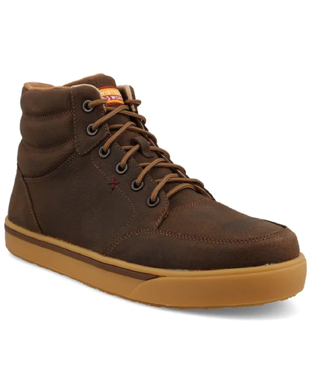 Men's western boots with a leather sole and a heel guardTwisted X 4" Work Kicks Men's Shoe Men's western boots with a leather sole and a heel guardTwisted X 4" Work Kicks Men's Shoe