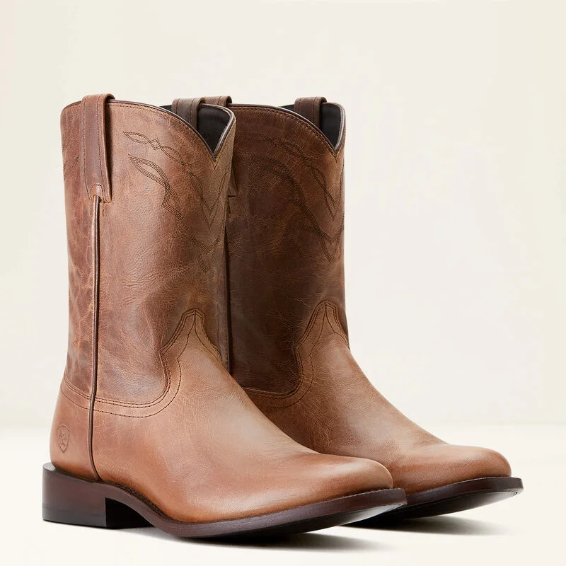 Men's western boots with a distressed leather finish for a rugged lookAriat Men's Downtown Western Boot in Bone Men's western boots with a distressed leather finish for a rugged lookAriat Men's Downtown Western Boot in Bone