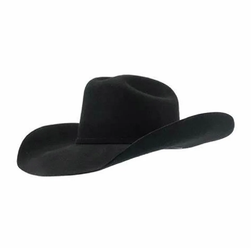 Men's western boots with a decorative inlay on the toe and heelPro Hats Black Pre Creased-Felt Hat Men's western boots with a decorative inlay on the toe and heelPro Hats Black Pre Creased-Felt Hat