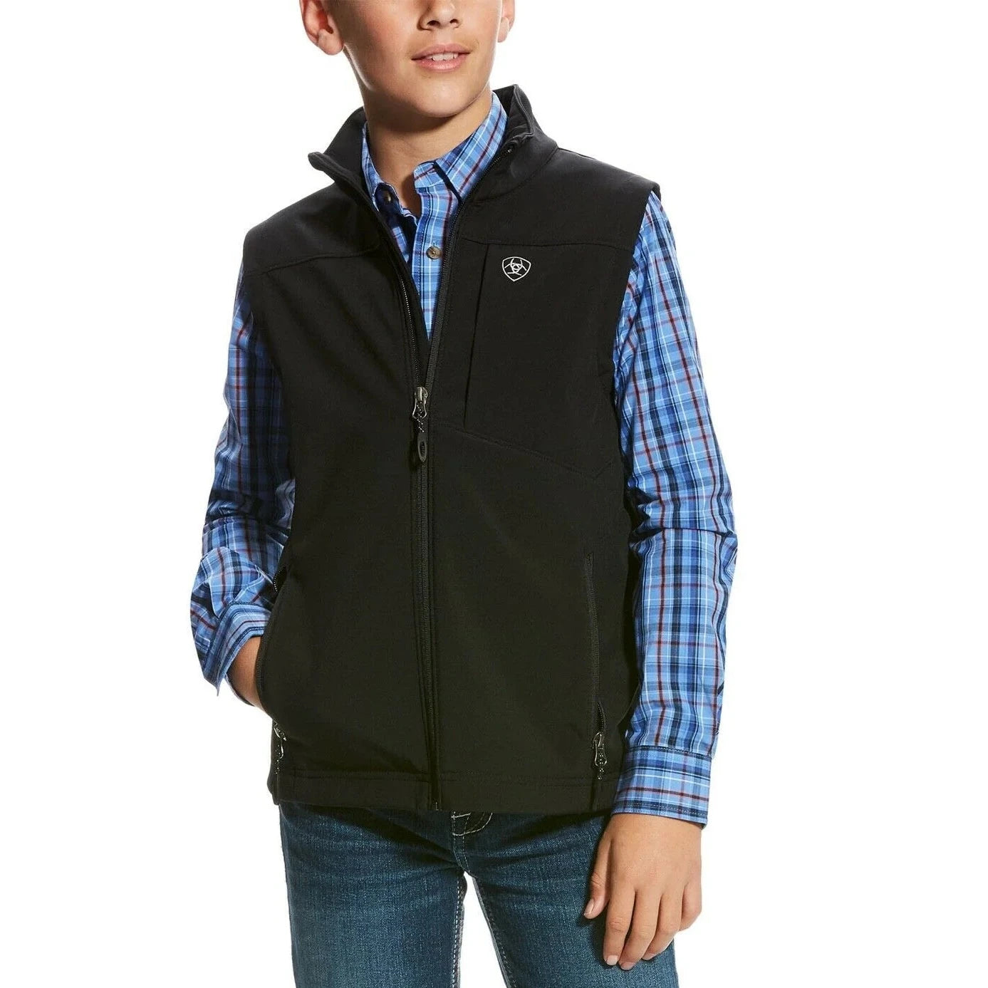 Men's western boots with a high - heeled design and a pointed toeAriat Vernon 2.0 Boy's Vest Men's western boots with a high - heeled design and a pointed toeAriat Vernon 2.0 Boy's Vest