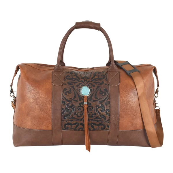 Men's western boots with a decorative concho belt and buckleCatchfly Embossed Weekender Duffle Bag Men's western boots with a decorative concho belt and buckleCatchfly Embossed Weekender Duffle Bag