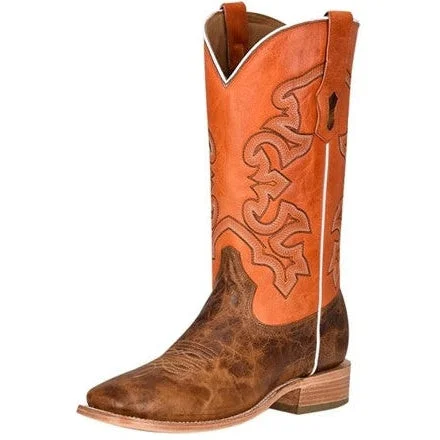 Vintage - style men's western boots with a square toe and spur ledgeCorral Men's Orange Cognac Cowboy Boot