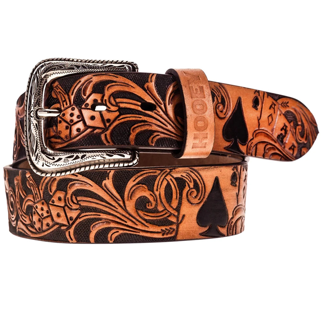 Hooey Gambler Brown & Black Filigree Belt