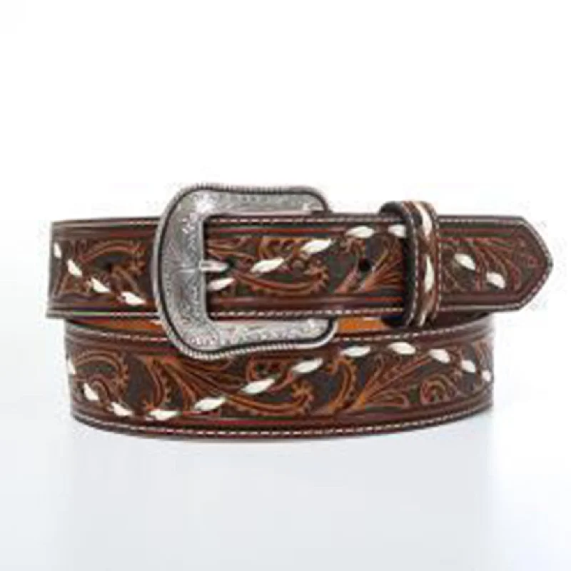 Men's western boots with a leather sole and a heel guard3D Belt CO. Men's Hand Tooled Basket Lace Belt Men's western boots with a leather sole and a heel guard3D Belt CO. Men's Hand Tooled Basket Lace Belt