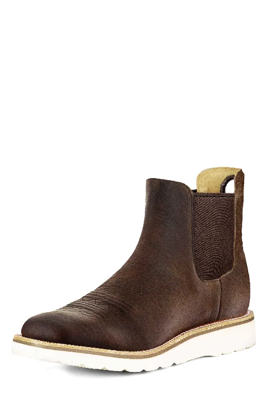 Men's genuine leather western boots with a snake - skin inlayHorse Power Swedge (Wedge with Swagger) in Distressed Bison Men's genuine leather western boots with a snake - skin inlayHorse Power Swedge (Wedge with Swagger) in Distressed Bison