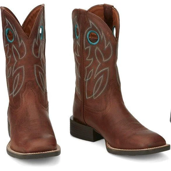 Men's western boots with a rubber sole for traction on various surfacesJustin Men's Bowline Boot Men's western boots with a rubber sole for traction on various surfacesJustin Men's Bowline Boot