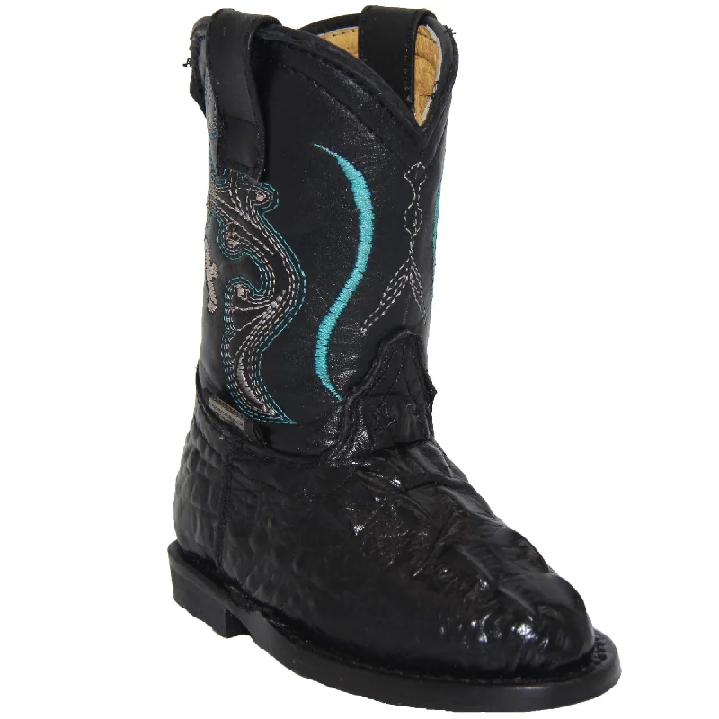 Men's western boots with a leather sole and a heel guardToddler Infant Crocodile Print Oval Toe Western Boot Men's western boots with a leather sole and a heel guardToddler Infant Crocodile Print Oval Toe Western Boot