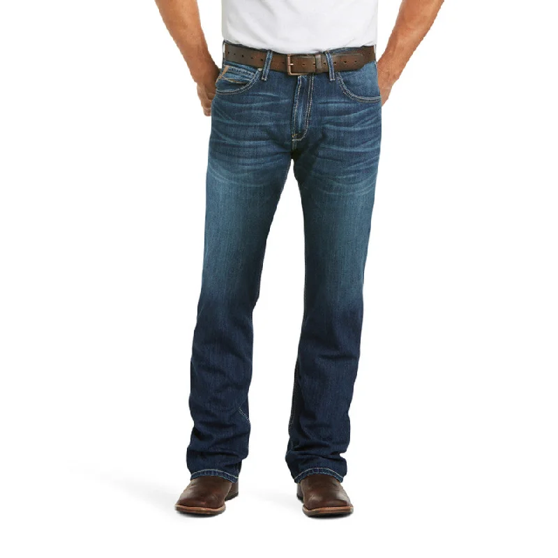 Men's western boots with a suede shaft and a leather soleAriat Men's M4 Ford Bragg Dark Stretch Relaxed Bootcut Jeans Men's western boots with a suede shaft and a leather soleAriat Men's M4 Ford Bragg Dark Stretch Relaxed Bootcut Jeans