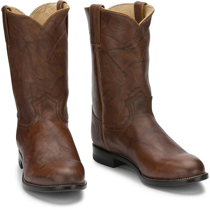 Men's western boots with a leather - wrapped heel and a smooth finishMen Justin Jackson Chestnut 10" Roper Boot Men's western boots with a leather - wrapped heel and a smooth finishMen Justin Jackson Chestnut 10" Roper Boot
