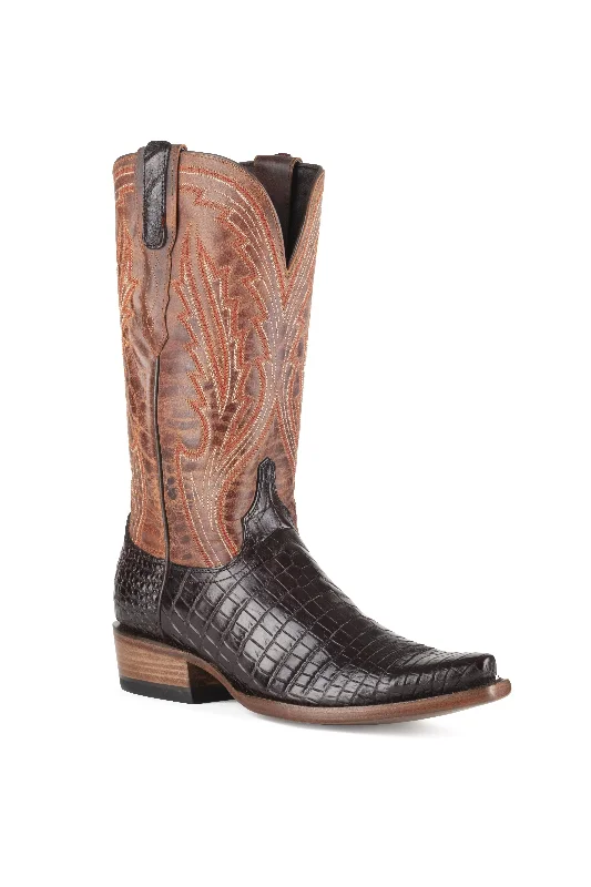 Alligator - embossed men's western boots for a bold statementAllens Brand - Nile Belly - Snip Toe - Black Cherry Alligator - embossed men's western boots for a bold statementAllens Brand - Nile Belly - Snip Toe - Black Cherry