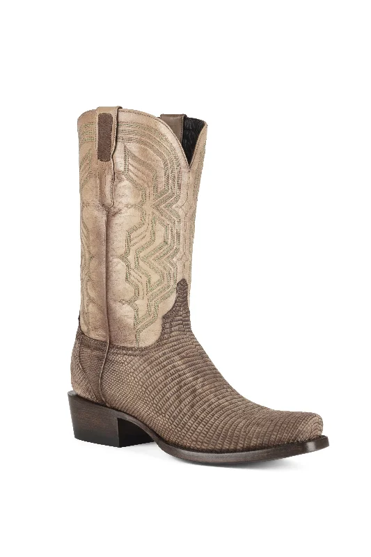 Men's western boots with a high - quality leather upper and a suede liningAllens Brand - Mason Lizard - Sand Men's western boots with a high - quality leather upper and a suede liningAllens Brand - Mason Lizard - Sand