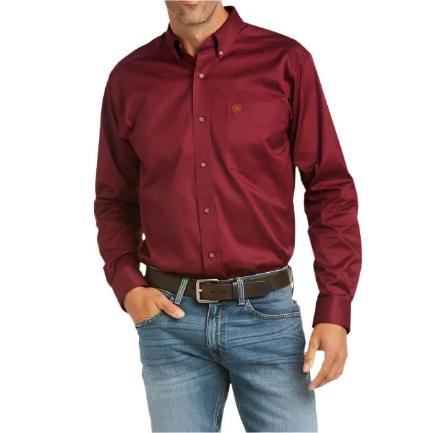 Men's genuine leather western boots with a snake - skin inlayAriat Solid Twill Fitted Burgundy Men's Shirt Men's genuine leather western boots with a snake - skin inlayAriat Solid Twill Fitted Burgundy Men's Shirt