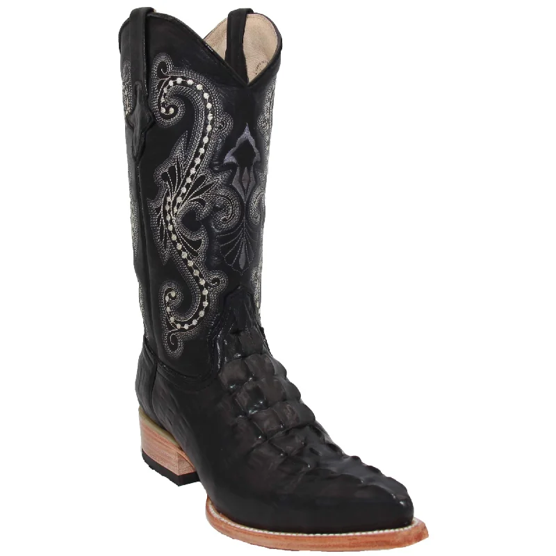 Mens Snip Toe Crocodile Alligator Print Cowboy Western Boot