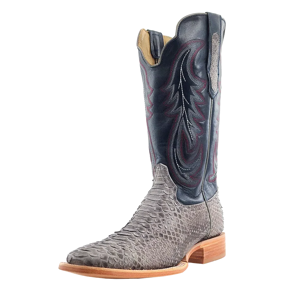 Alligator - embossed men's western boots for a bold statementR. Watson Python Grey Sueded Back Cut Men's Boot Alligator - embossed men's western boots for a bold statementR. Watson Python Grey Sueded Back Cut Men's Boot