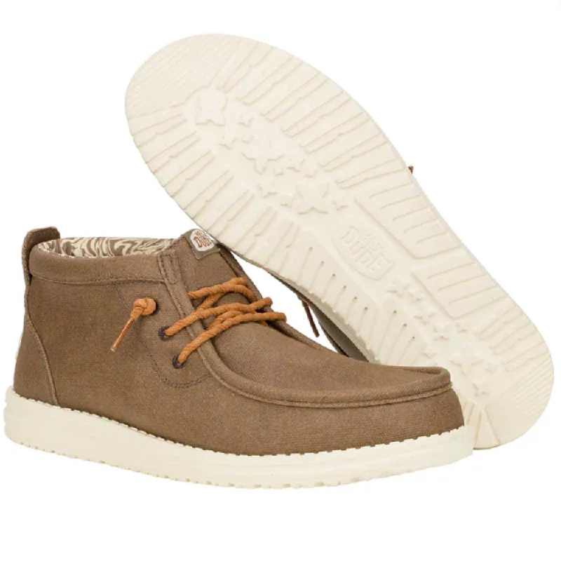 Men's western boots with a high - heeled design and a pointed toeHey Dude Walley Mid Waxed Men's Casual shoe Men's western boots with a high - heeled design and a pointed toeHey Dude Walley Mid Waxed Men's Casual shoe