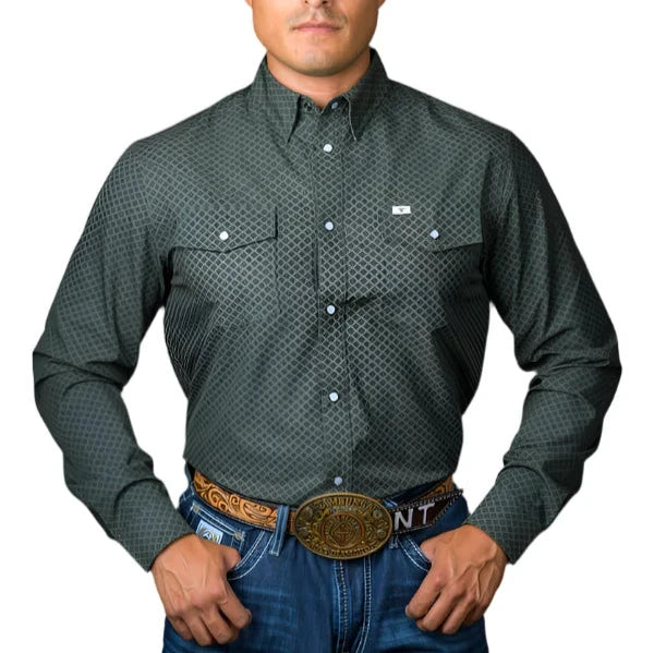 Men's western boots with a suede shaft and a leather soleFerrell "Buddy" Long Sleeve Men's Pearl Snap Shirt Men's western boots with a suede shaft and a leather soleFerrell "Buddy" Long Sleeve Men's Pearl Snap Shirt