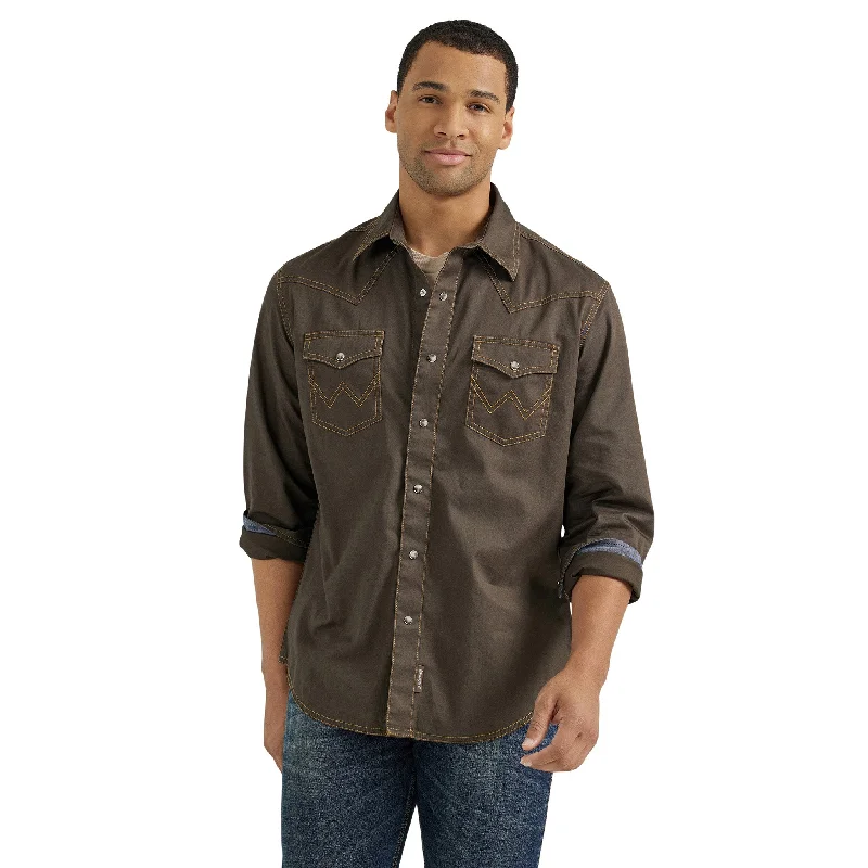 Men's western boots with a concho - studded strap and a pointed toeWrangler Men's Pearl Snap Long Sleeve Men's western boots with a concho - studded strap and a pointed toeWrangler Men's Pearl Snap Long Sleeve