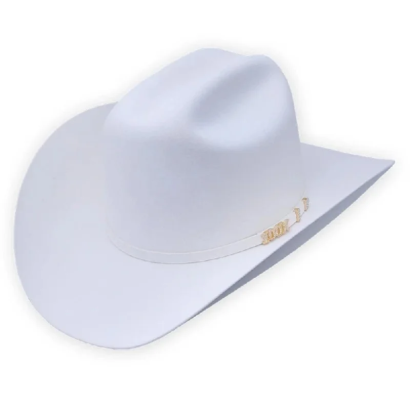 Men's western boots with a silver - toned hardware and accentsSerratelli 100X Cowboy Felt Hat White SERR-TXS60528 Men's western boots with a silver - toned hardware and accentsSerratelli 100X Cowboy Felt Hat White SERR-TXS60528