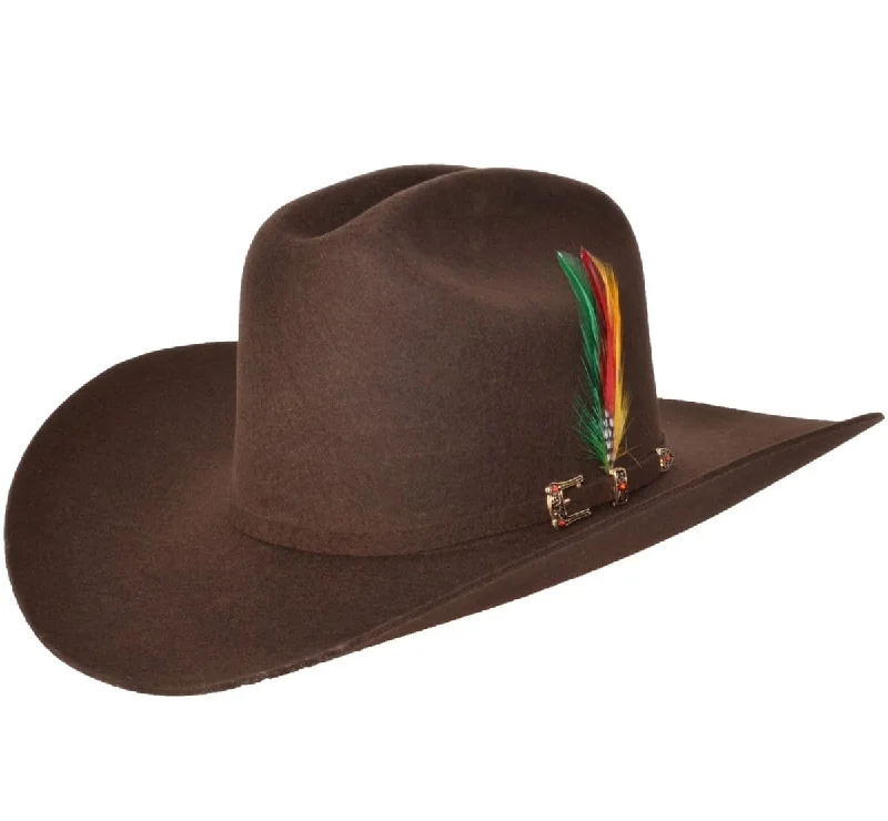 Men's western boots with a silver - toned hardware and accentsStone 100X El Fantasma Shape Felt Hat with Feathers TOM-100XFANC Men's western boots with a silver - toned hardware and accentsStone 100X El Fantasma Shape Felt Hat with Feathers TOM-100XFANC