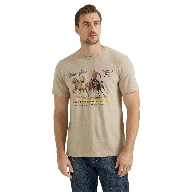 Men's western boots with a high - quality leather upper and a suede liningWrangler Men's Vignette Logo T-Shirt Men's western boots with a high - quality leather upper and a suede liningWrangler Men's Vignette Logo T-Shirt