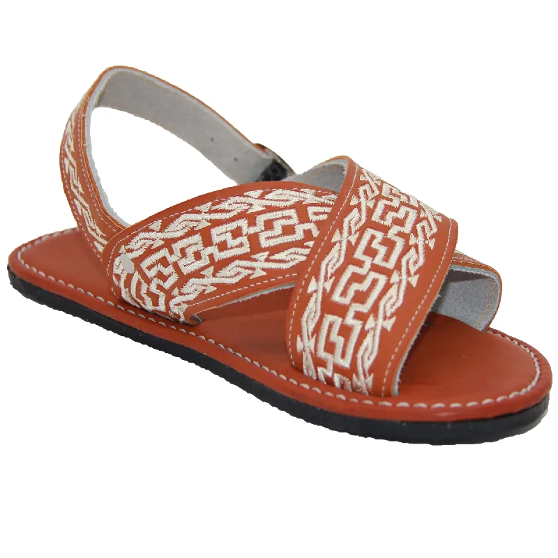 Men’s Mexican Huarache Leather Embroidered Sandal