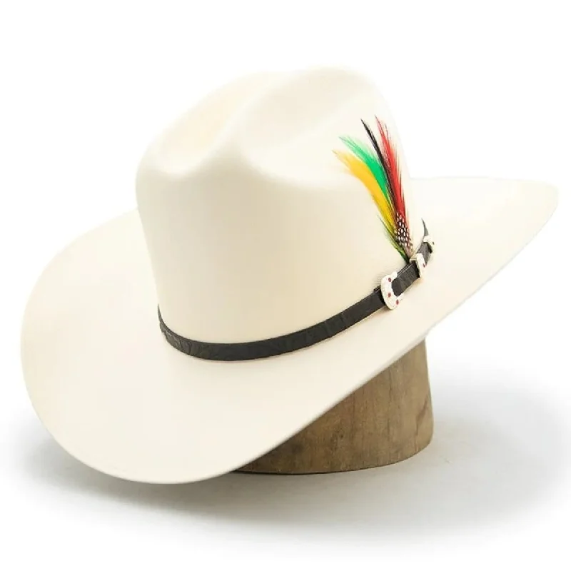 Men's western boots with a decorative concho belt and buckleTombstone 5,000X Cowboy Hat Sinaloa Style Men's western boots with a decorative concho belt and buckleTombstone 5,000X Cowboy Hat Sinaloa Style