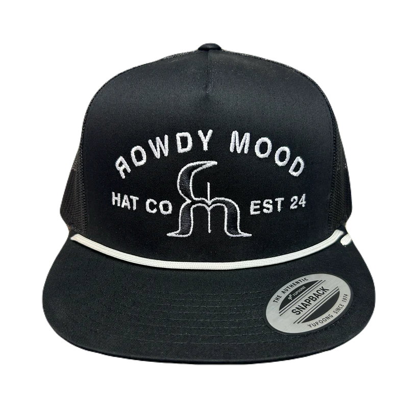 Men's western boots with a suede shaft and a leather soleRowdy Mood Tombstone Black Cap