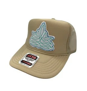 Men's western boots with a concho - studded strap and a pointed toeTurquoise Boot Stitch Patch Cap Men's western boots with a concho - studded strap and a pointed toeTurquoise Boot Stitch Patch Cap