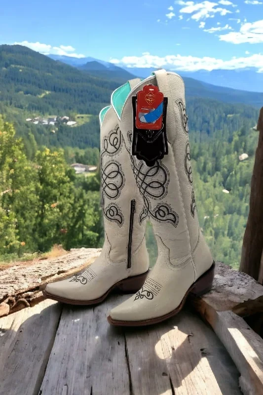 Vintage - style men's western boots with a square toe and spur ledgeWomen's Quincy Leather Snip Toe High Boot Q34T5204 Vintage - style men's western boots with a square toe and spur ledgeWomen's Quincy Leather Snip Toe High Boot Q34T5204