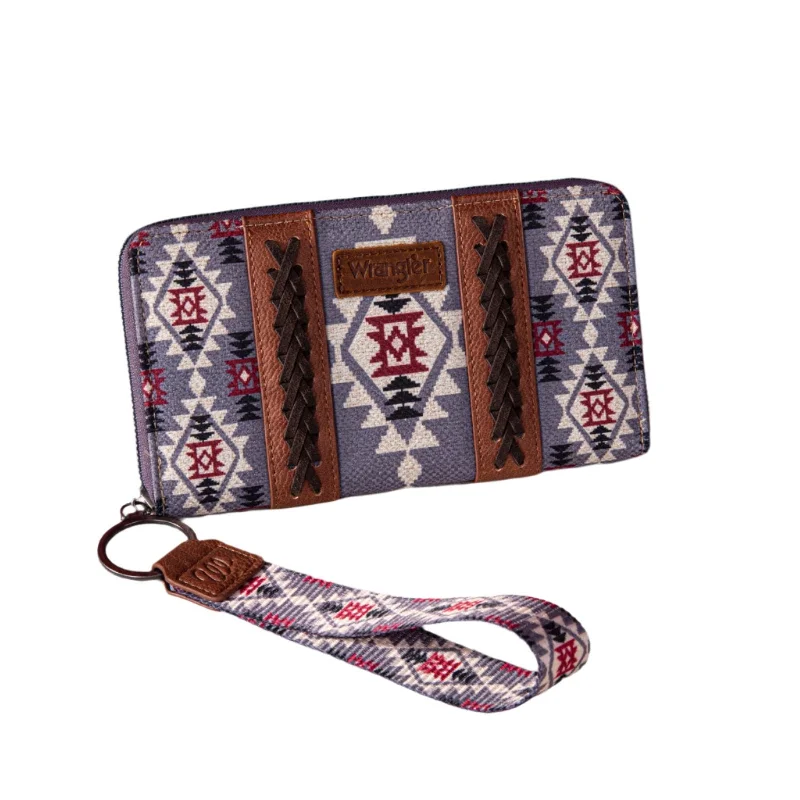 Men's western boots with a distressed leather finish for a rugged lookWrangler Southwestern Wallet - Lavender Men's western boots with a distressed leather finish for a rugged lookWrangler Southwestern Wallet - Lavender