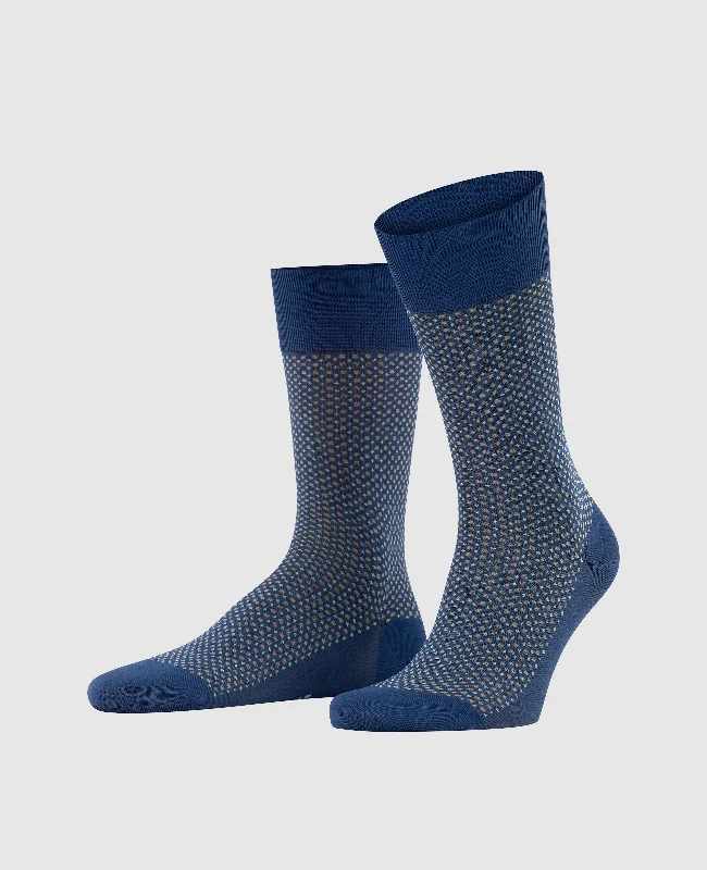 Falke Uptown Tie Men Socks - Royal Blue