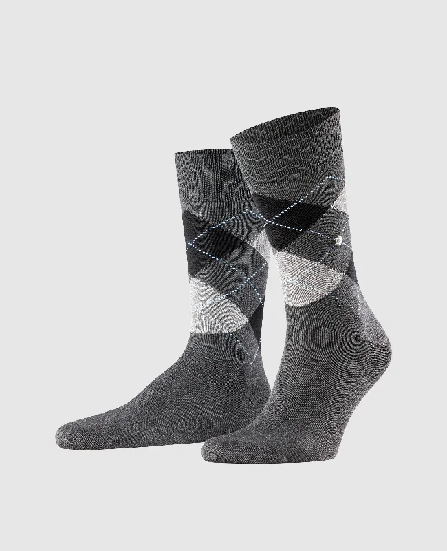 Burlington Manchester Men's Socks - Anthracite Melange