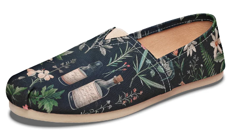 Apothecary Haven Espadrilles - Lightweight Canvas Slip-Ons with Elastic V for Easy Comfort