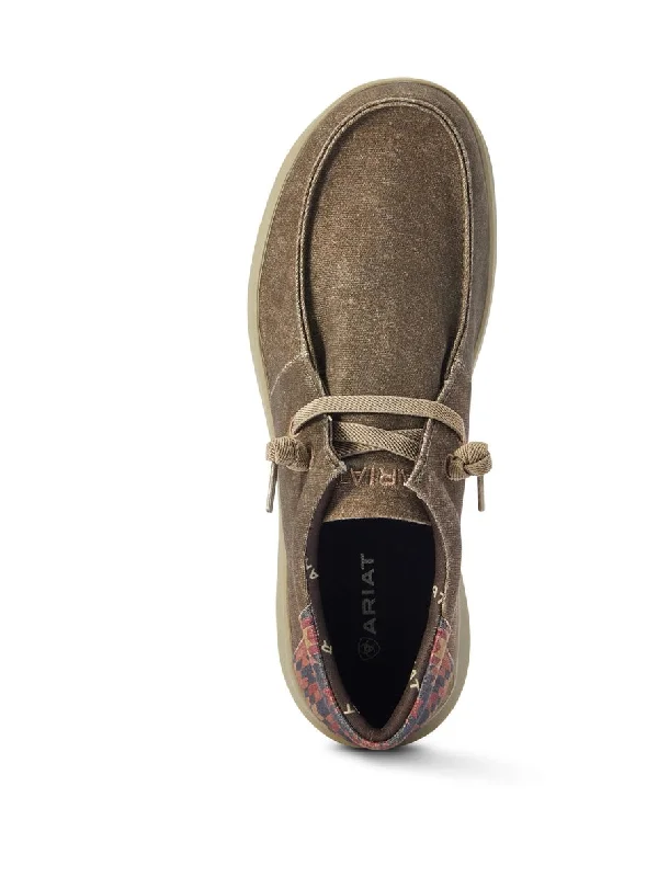 Men's casual shoes with a metallic trimAriat Men’s Hilo Stretch Lace Rust Southwest
