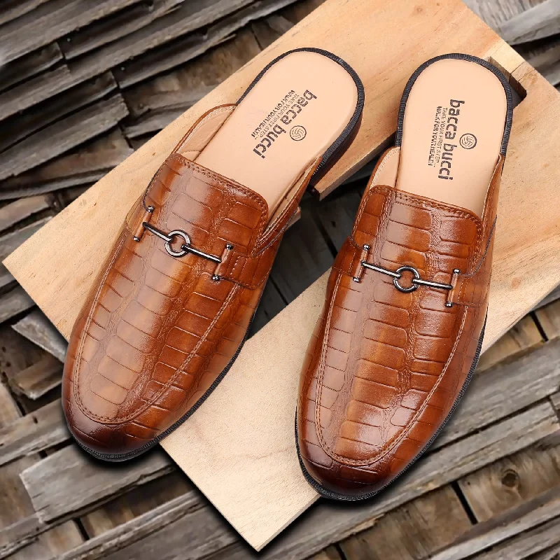 Men's casual shoes with a floral print for a unique styleBacca Bucci Men's NOVA Mules Clogs Open back Loafers with Comfortable Memory Insoles Men's casual shoes with a floral print for a unique styleBacca Bucci Men's NOVA Mules Clogs Open back Loafers with Comfortable Memory Insoles