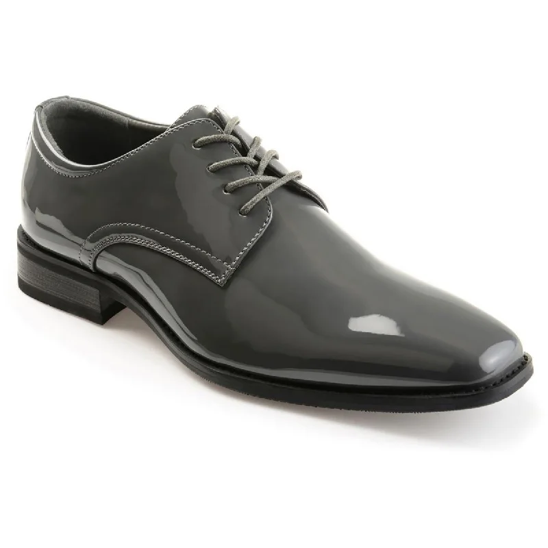 Men's formal shoes with a pointed toe for a stylish lookCole Mens Patent Lace-Up Oxfords