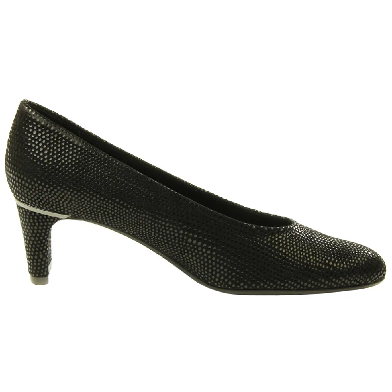 Dayle Round Toe Block Heel Pumps