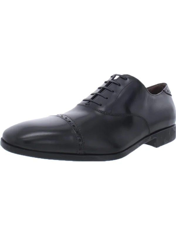 Men's formal shoes with a classic silhouetteFerrab Mens Leather Lace Up Cap Toe Oxfords Men's formal shoes with a classic silhouetteFerrab Mens Leather Lace Up Cap Toe Oxfords