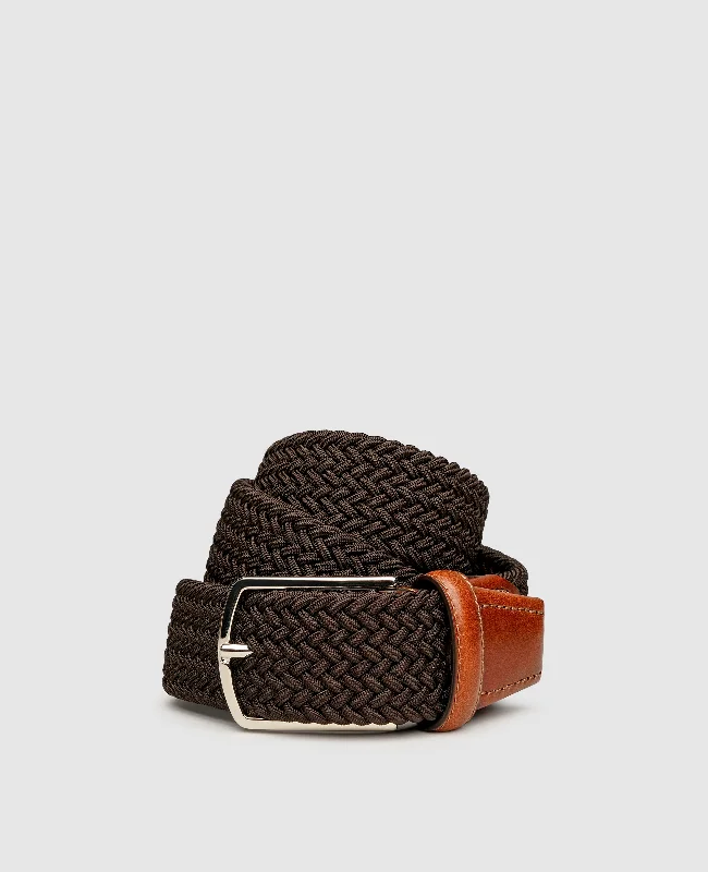 Braided Belt - Dark Brown