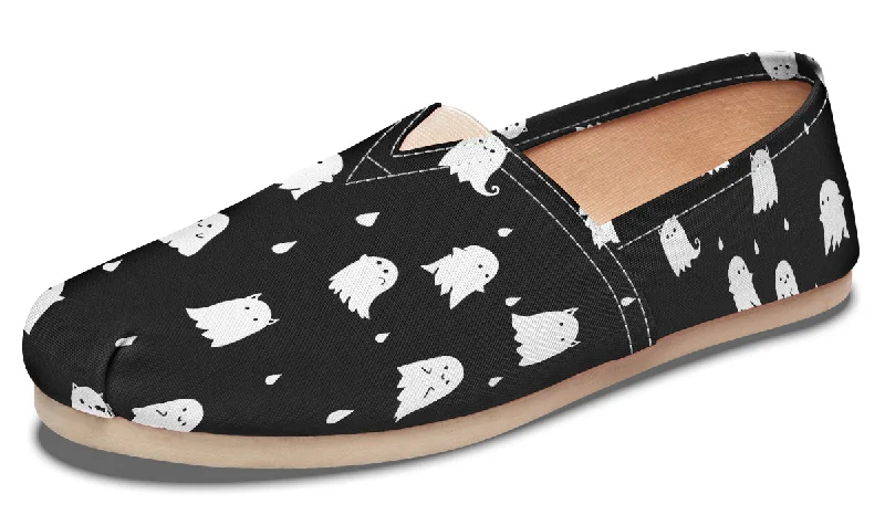 Ghost Party Espadrilles - Lightweight Canvas Slip-Ons with Elastic V for Easy Comfort