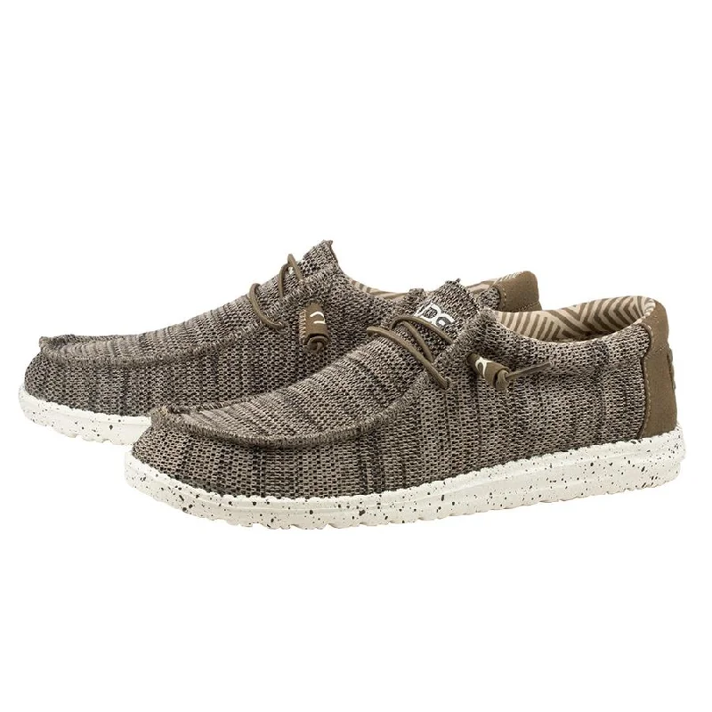 Men's casual shoes with a floral print for a unique styleHey Dude Wally Sox Brown