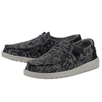 Canvas slip - on men's casual shoes for convenienceHey Dude Wendy Ranch Gunmetal