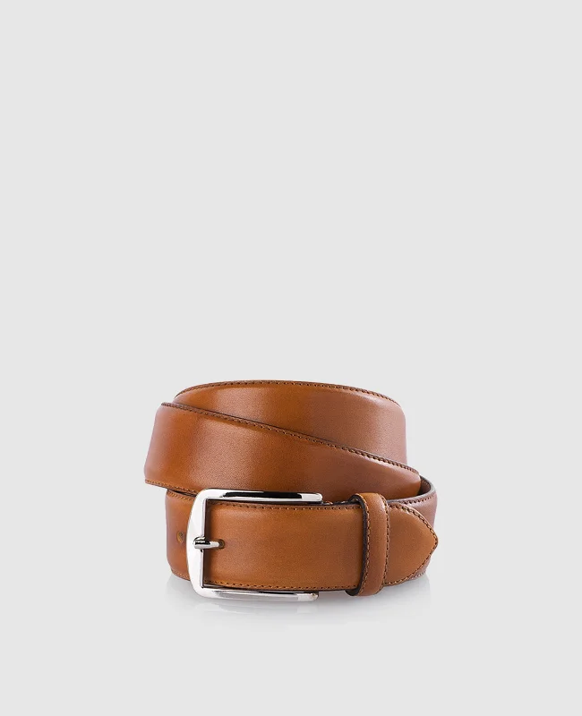 Men’s leather belt in cognac - Cognac