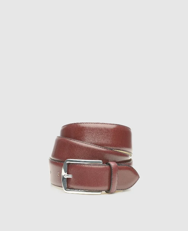 Men’s belt in bordeaux - Bordeaux